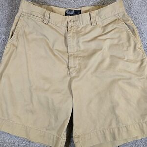 Polo Ralph Lauren Sz 34 "Philip Short"  Men's Tan Khaki‎ Chino Shorts